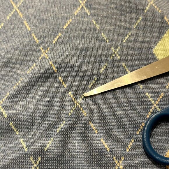 Peter Millar Sweater Vest Mens Medium Blue Argyle Silk Cotton Cashmere Golf - Picture 4 of 8